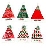 Christmas Santa Winter Hat with Merchandising Hang Strip - 6 Pieces Per Pack 26168 NOVELTY INC