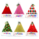 Light Up Christmas Santa Winter Hat with Merchandising Hang Strip - 6 Pieces Per Pack 26170 NOVELTY INC