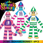 Mohawk Monkey with Merchandising Hang Strip - 6 Pieces Per Pack 26184 KIPP BROTHERS
