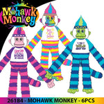 Mohawk Monkey with Merchandising Hang Strip - 6 Pieces Per Pack 26184 KIPP BROTHERS