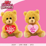 Valentines Day Glass Plush and Gift Assortment Floor Display - 56 Pieces Per Retail Ready Display Kit 88616 NOVELTY INC