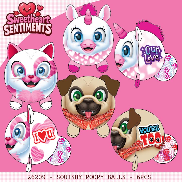 Valentines Day Glass Plush and Gift Assortment Floor Display - 56 Pieces Per Retail Ready Display Kit 88616 NOVELTY INC