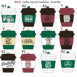 SipTrendz Coffee Cup Air Freshener - 12 Pieces Per Retail Ready Display 26233