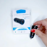 Car Charger with Dual USB / USB-C Ports 2.4 Amp -  5 Pieces Per Pack 26248 NOVELTY INC