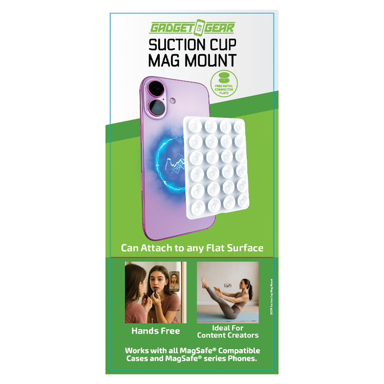 Suction Cup Magnetic Mount - 6 Pieces Per Retail Ready Display 26279 GADGET GEAR
