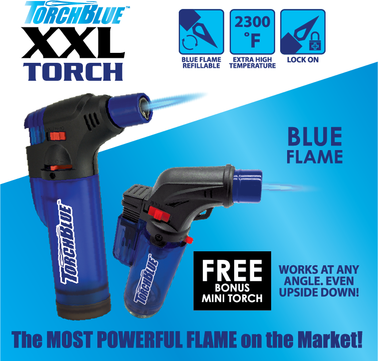 Grilling Center Lighter Assortment Floor Display - 74 Pieces Per Retail Ready Display Kit 88623 TORCH BLUE