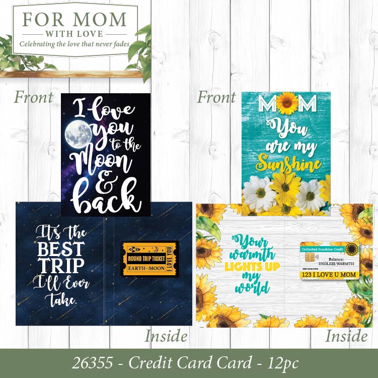 Mothers Day For Mom with Love Assortment Floor Display - 86 Pieces Per Retail Ready Display Kit 88624 NOVELTY INC