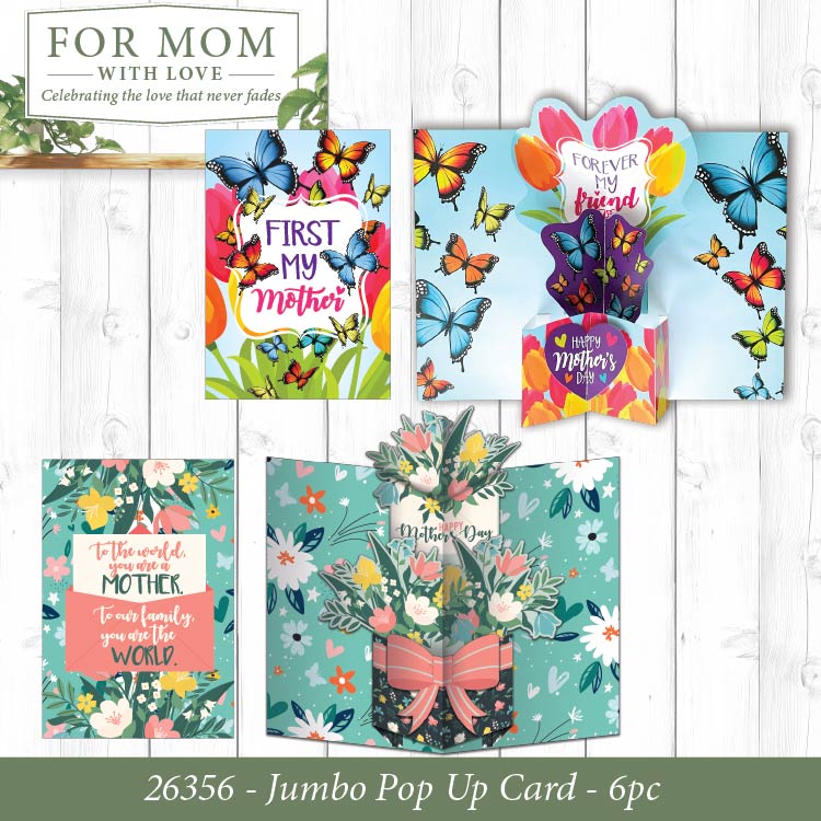 Mothers Day For Mom with Love Assortment Floor Display - 86 Pieces Per Retail Ready Display Kit 88624 NOVELTY INC