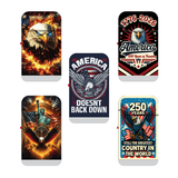 Patriotic USA 250 Dual Torch Lighter - 15 Pieces Per Retail Ready Display 26420 SMOKEZILLA