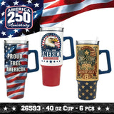 Patriotic USA 250 Floor Display - 58 Pieces Per Retail Ready Display Kit 88627