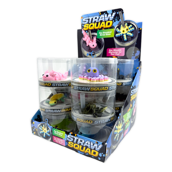 3D Printed Straw Decorations - 12 Pieces Per Retail Ready Display 26601