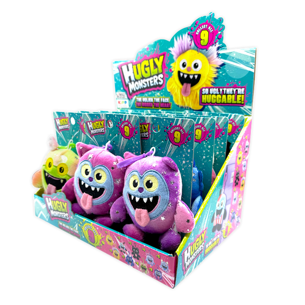 Hugly Monster Plush Keychain - 12 Pieces Per Retail Ready Display 26614