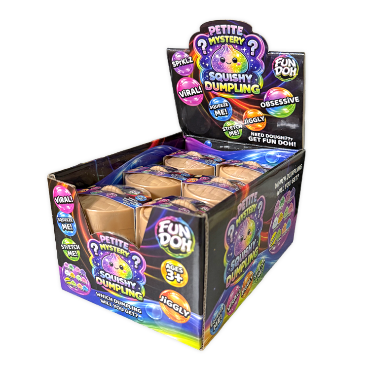 Fun Doh Squishy Misterioso Juguete de Dumpling - 12 Piezas por Expositor Listo para Venta al por Menor 26628
