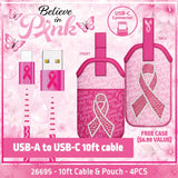 Believe in Pink Breast Cancer Awareness Hydration Impulse Assortment Floor Display - 76 Pieces Per Retail Ready Display Kit 88632