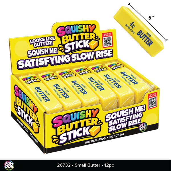 Fun Doh™ Slow Rise Foam Small Butter Squishy - 12 Pieces Per Retail Ready Display 26732