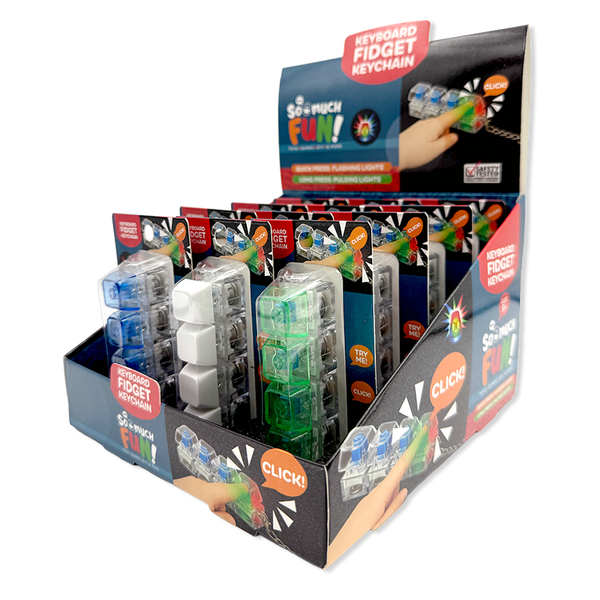 Keyboard Fidget Keychain - 12 Pieces Per Retail Ready Display 26763