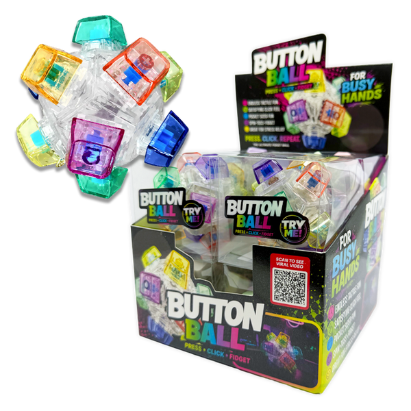 Sensory Fidget Button Ball - 8 Pieces Per Retail Ready Display 26785