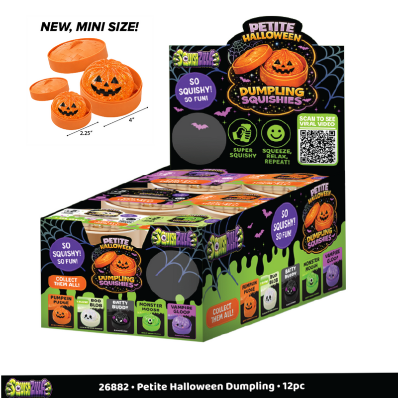 Fun Doh™ SquishZilla™ Petite Spooky Steamers Jelly Dumpling Toy - 12 Pieces Per Retail Ready Display 26882