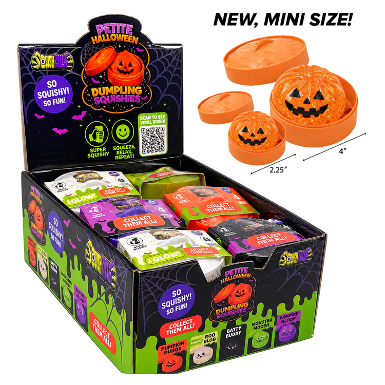 Fun Doh™ SquishZilla™ Petite Spooky Steamers Jelly Dumpling Toy - 12 Pieces Per Retail Ready Display 26882