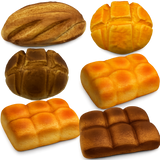 Fun Doh™ Squishy Bakery Slow Rise Foam Mega Bread - 6 Pieces Per Retail Ready Display 26891