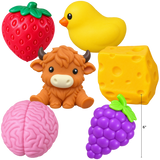 SquishZilla™ 6" Mega Squishies - 6 Pieces Per Retail Ready Display 27038
