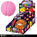 SquishZilla™ 6" Mega Squishies - 6 Pieces Per Retail Ready Display 27038