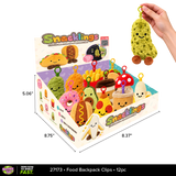 Snacklings Food Backpack Plush Clips - 12 Pieces Per Retail Ready Display 27173
