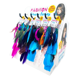 Fashion Extension Feather Earrings  - 18 Pieces Per Retail Ready Kit Display 28287 NOVELTY INC