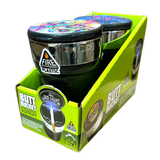 Printed Lid Butt Bucket Ashtray with LED light- 2 Per Retail Ready Wholesale Display 40309 SMOKEZILLA