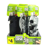 Metal Mystic Lighter Case with Bottle Opener Assortment - 12 Pieces Per Retail Ready Display 40314 SMOKEZILLA