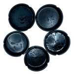 Round Ceramic Black Ashtray - 5 Per Retail Ready Display 40321 SMOKEZILLA