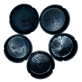 Round Ceramic Black Ashtray - 5 Per Retail Ready Display 40321 SMOKEZILLA