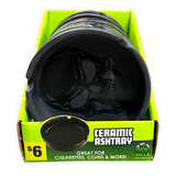 Round Ceramic Black Ashtray - 5 Per Retail Ready Display 40321 SMOKEZILLA