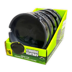 Round Ceramic Black Ashtray - 5 Per Retail Ready Display 40321 SMOKEZILLA