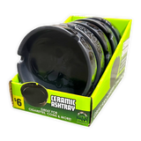 Round Ceramic Black Ashtray - 5 Per Retail Ready Display 40321 SMOKEZILLA