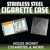 Metal Cigarette Case with Hinged Lid - 8 Pieces Per Retail Ready Display 40349 SMOKEZILLA