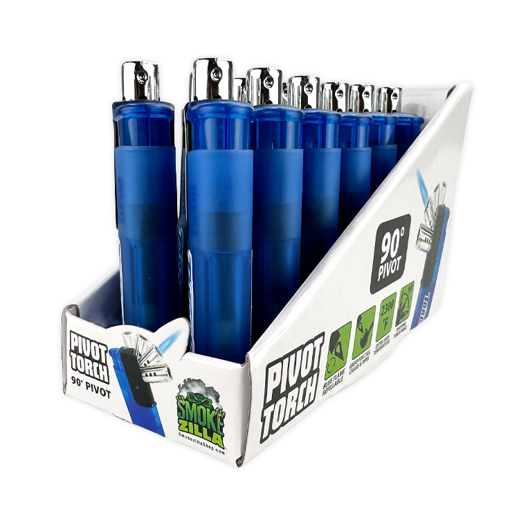 Pivot Head Torch Lighter - 12 Pieces Per Retail Ready Display 40364 TORCH BLUE