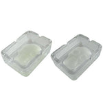 Glow In The Dark Skull Glass Ashtray - 5 Pieces Per Retail Ready Wholesale Display 40959 SMOKEZILLA