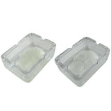 Glow In The Dark Skull Glass Ashtray - 5 Pieces Per Retail Ready Wholesale Display 40959 SMOKEZILLA