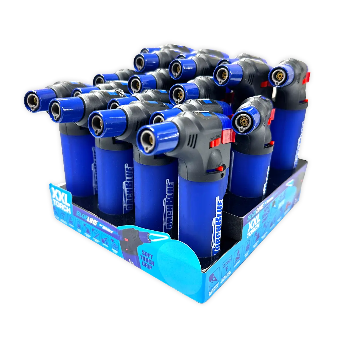XXL Torch Lighter - 18 Pieces Per Retail Ready Display 41318 TORCH BLUE