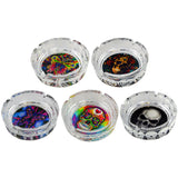 Glow in The Dark Glass Ashtray - 5 Pieces Per Retail Ready Display 41358 SMOKEZILLA
