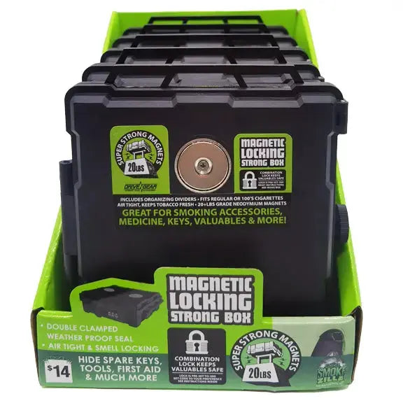 Magnetic Storage Box with Lock - 5 Pieces Per Retail Ready Display 41498 SMOKEZILLA