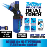 Pivoting Dual Torch Lighter - 4 Pieces Per Retail Ready Display 41520 TORCH BLUE