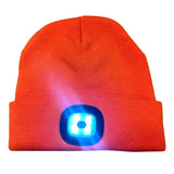 Orange LED Light Knit Hat 1 Piece Per Pack 41597 ROUGHNECK