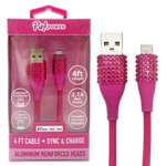 Car Charger / Wall Charger / Charging Cable Pink Power Assortment - 20 Pieces Per Retail Ready Display 88527 GADGET GEAR