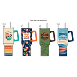 40 oz Stainless-Steel Insulated Printed Cup Georgia - 6 Pieces Per Retail Ready Display 41682