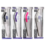 Variety Of High-Quality Stainless-Steel Straws - 6 Pieces Per Pack 41691 NOVELTY INC