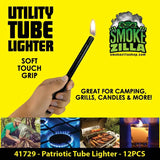 Patriotic Utility Tube Lighter - 12 Pieces Per Retail Ready Display 41729 SMOKEZILLA
