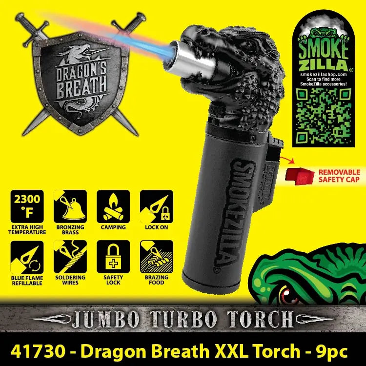 Dragon Breath XXL Torch Lighter - 6 Pieces Per Retail Ready Display 41730 SMOKEZILLA