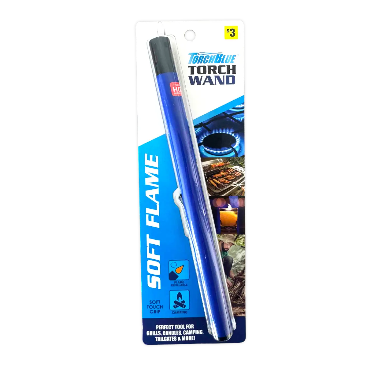 Thin Tube Utility Lighter - 8 Pieces Per Retail Ready Display 41745 TORCH BLUE